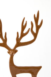 7624161 | Ornament 20x6x29 cm DEER - shiny caramel | Light & Living - Wordt verwacht!