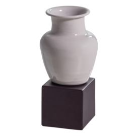 377967-P | Numo wanddeco set vaas/kubus 21x10 cm - metaal paars | WOOOD