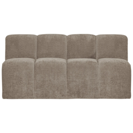 377462-D | Mojo eetbank met rugleuning 164cm - ribstof donkerzand | WOOOD