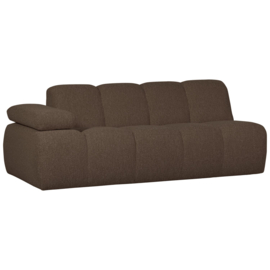 377456/7-BM | Mojo 2-zits element met arm (links of rechts) - bouclé bruin melange | WOOOD