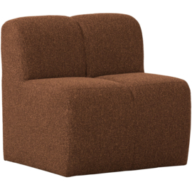377519-RM | Mojo eetbank met rugleuning 84cm - bouclé roestbruin melange | WOOOD