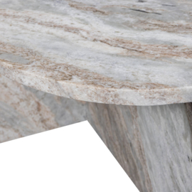 801413-N | Xhail ovaal bijzettafel - marmer naturel | BePureHome