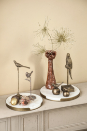 729782 | Corrinae bird statue on ball L - gold | PTMD