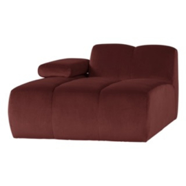 378459/60- VA | Mojo chaise longue element (links of rechts) - velvet kastanjebruin | WOOOD
