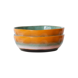 ACE7274 | 70s ceramics: pasta bowls, Golden hour (set of 2) | HKliving - Weer verwacht in mei!