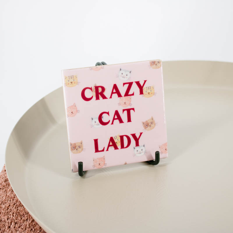 TE2685 | Tegeltje crazy cat lady | HomeBound by KY