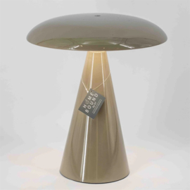 LK1240 | Bureaulamp Mush LED op accu, afneembare kap - taupe | HomeBound by Kolony