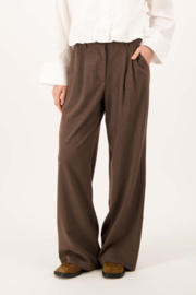 Nette broek met glittersteentje - taupe | Zusss