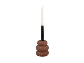 PT3941DB | Candleholder Speckles Rings - Clay brown | Present Time 