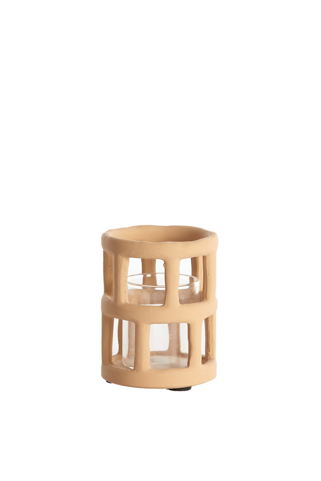 7783394 | Theelicht Ø8,5x10 cm ALIMOS - licht terra | Light & Living - Binnenkort verwacht!