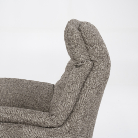  96169 | Fauteuil Caleb met voetenbank - taupe | Eleonora
