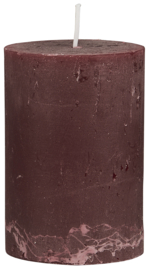 78023-33 | Rustic candle - red Ø:6.8 H:10 | Ib Laursen 