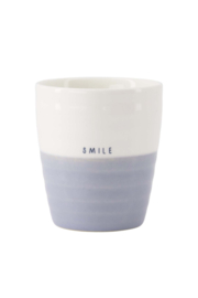 Koffiemok smile - wit/lichtblauw | Zusss