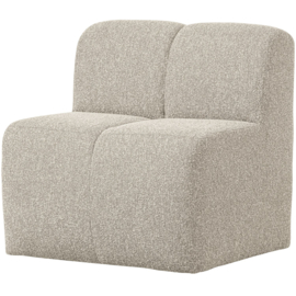 377519-EM | Mojo eetbank met rugleuning 84cm - bouclé beige melange | WOOOD