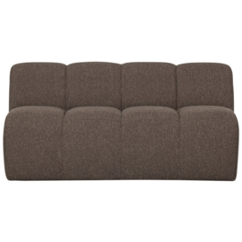 377462-BM | Mojo eetbank met rugleuning 164cm - bouclé bruin melange | WOOOD
