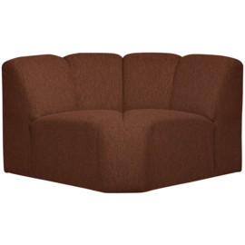 377458-RM | Mojo hoekelement - bouclé roestbruin melange | WOOOD