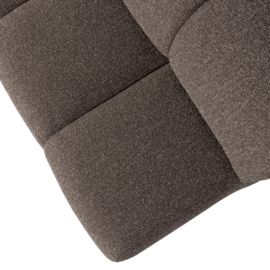 377462-BM | Mojo eetbank met rugleuning 164cm - bouclé bruin melange | WOOOD