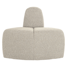 377901- BM | Mojo eetbank hoek rond rugleuning - boucle beige melange | WOOOD