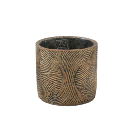 722917 | Erich pot swirl pattern M - black/gold | PTMD