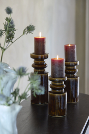 6087083 | Kandelaar Ø10,5x25 cm CEROU - donkerbruin | Light & Living - Binnenkort verwacht!