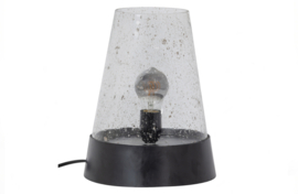 801259-Z | Costly tafellamp - glas/metaal zwart | BePureHome *uitlopend artikel