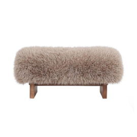 738832 | Hair bench with wooden legs small - brown | PTMD