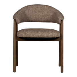 377757-D | Tunar eetkamerstoel met armleuning - hout bruin | WOOOD