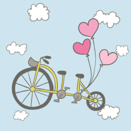 TE2745 | Tegeltje just married fiets | HomeBound by KY