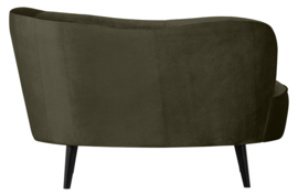 340476-156 | Sara lounge fauteuil rechts - fluweel warm groen | WOOOD