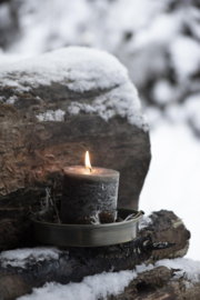 4176-55 | Rustic candle - dark green Ø:7 H:10 | Ib Laursen 