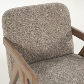 96317 | Fauteuil Francis - taupe Flou | Eleonora
