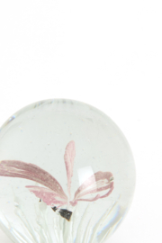 7622389 | Ornament Ø8x8 cm BUTTERFLY - glas roze | Light & Living