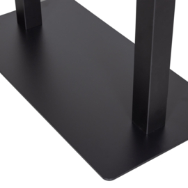 377346 | Bistro dubbele vierkante buisvoet - metaal matzwart 72x80x40cm | WOOOD