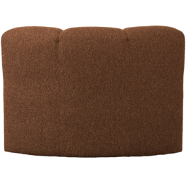 377533-RM | Mojo eetbank hoek met rugleuning - bouclé roestbruin melange | WOOOD