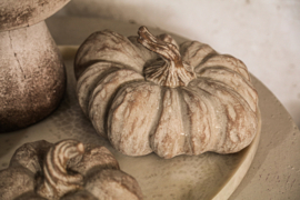 734730 | Yunis pumpkin shaped statue XS - beige | PTMD 