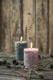 4176-38 | Rustic candle - malva Ø:7 H:10 | Ib Laursen