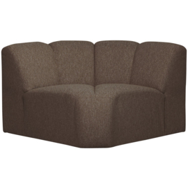 377458-BM | Mojo hoekelement - bouclé bruin melange | WOOOD