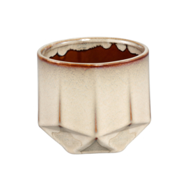 717602 | Kaima pot angular print M - cream | PTMD