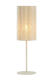 1884824 | Tafellamp Ø20x70 cm FRINGE - naturel/crème | Vtwonen by Light & Living