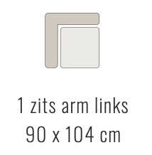 1 zits arm links - Denise 90x104 cm | Sevn