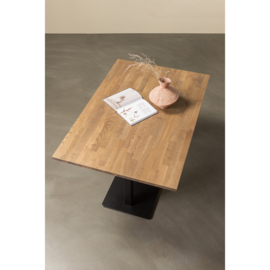 377346 | Bistro dubbele vierkante buisvoet - metaal matzwart 72x80x40cm | WOOOD