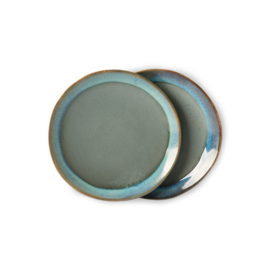 ACE6066 | 70s ceramics: dessert plates, moss (set of 2) | HKliving 