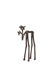 7623187 | Ornament 15x6x25 cm DEER - shiny eggplant | Light & Living - Wordt verwacht!