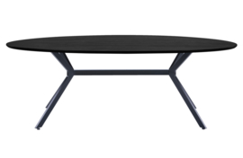 377217-Z | Bruno eettafel ovaal mdf zwart - 220x100cm | WOOOD Exclusive