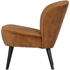375690-TC | Sara fauteuil - structure velvet cognac | WOOOD