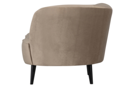 340476-KG | Sara lounge fauteuil rechts - fluweel khaki | WOOOD