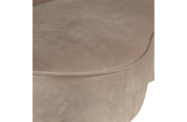 340476-KG | Sara lounge fauteuil rechts - fluweel khaki | WOOOD