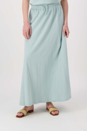 Lange wijde jersey rok - vergrijsd blauw | Zusss