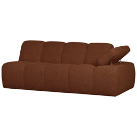 377456/7-RM | Mojo 2-zits element met arm (links of rechts) - bouclé roestbruin melange | WOOOD
