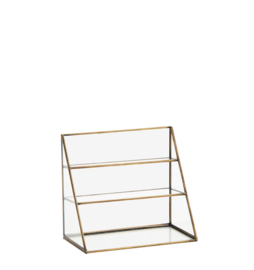 IB-2306873 | Glass organizer/showcase - antique brass | Madam Stoltz